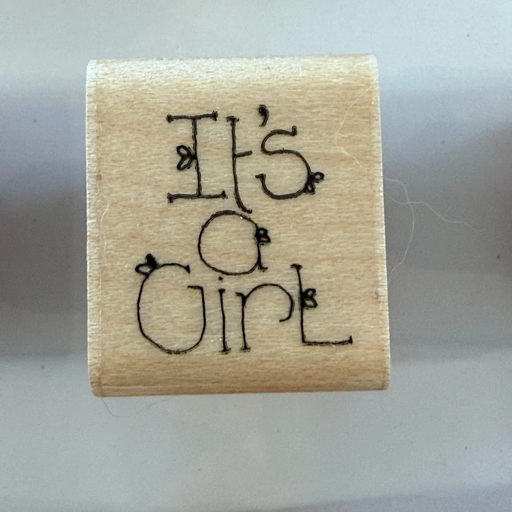 Vintage Baby Shower Wood Mounted Rubber Stamp Lot Pacifier Bottle Baby‎ 8 Pc